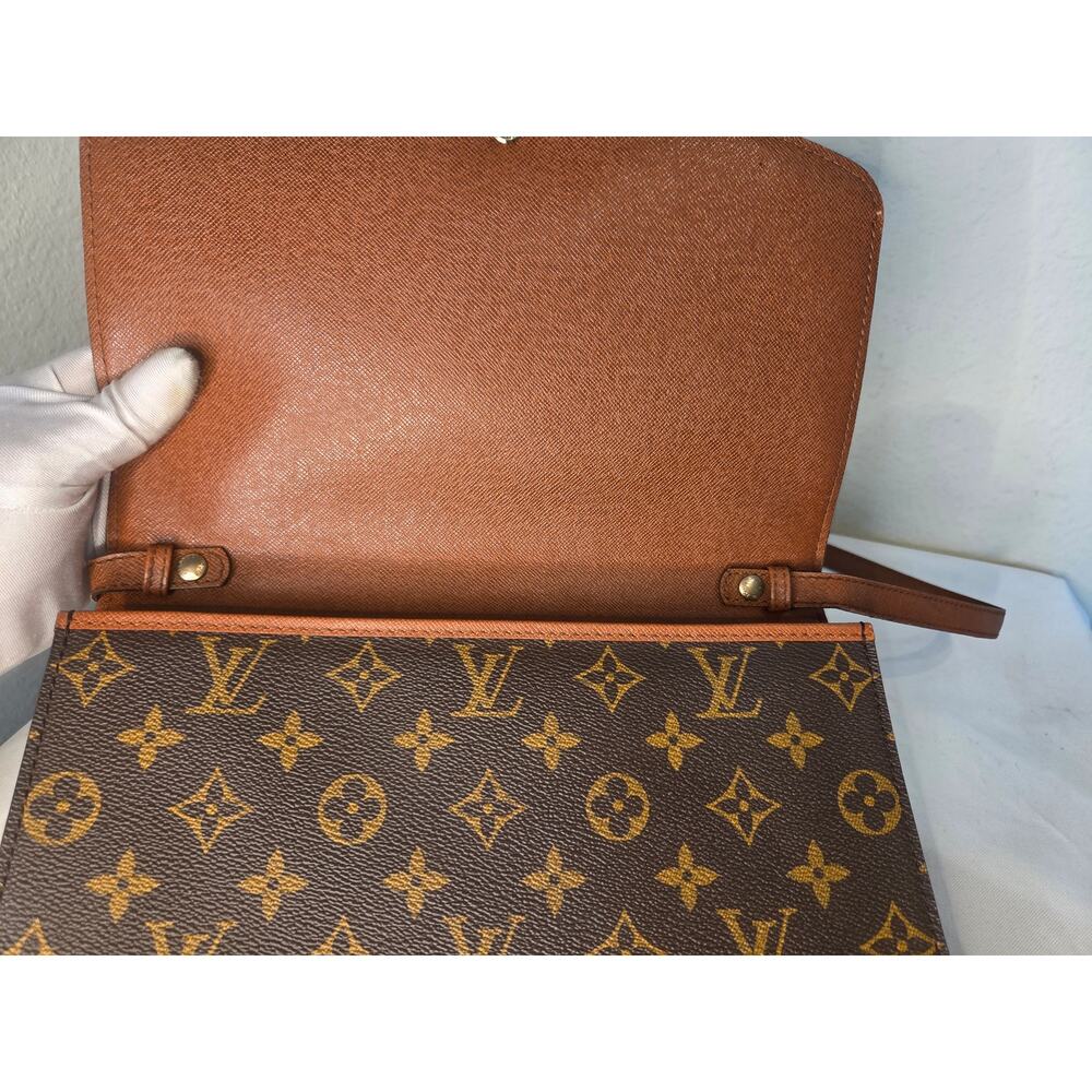 Louis Vuitton Monogram Bordeaux Bag Clutch Crossbody Vintage LV Removable Strap - Picture 10 of 16